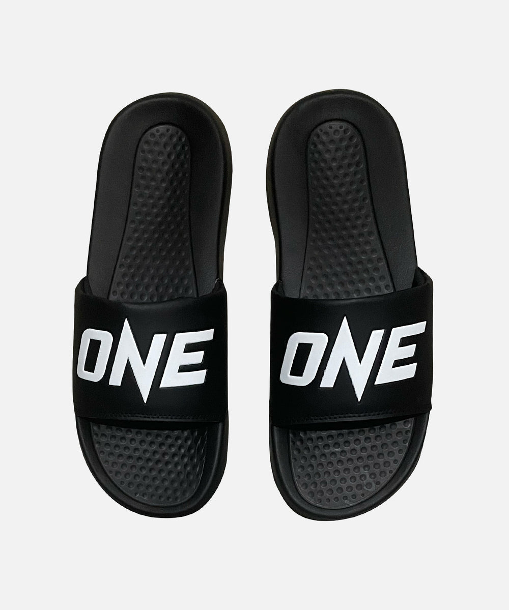 ONE Logo Slides (Black) – The Official Online Shop of